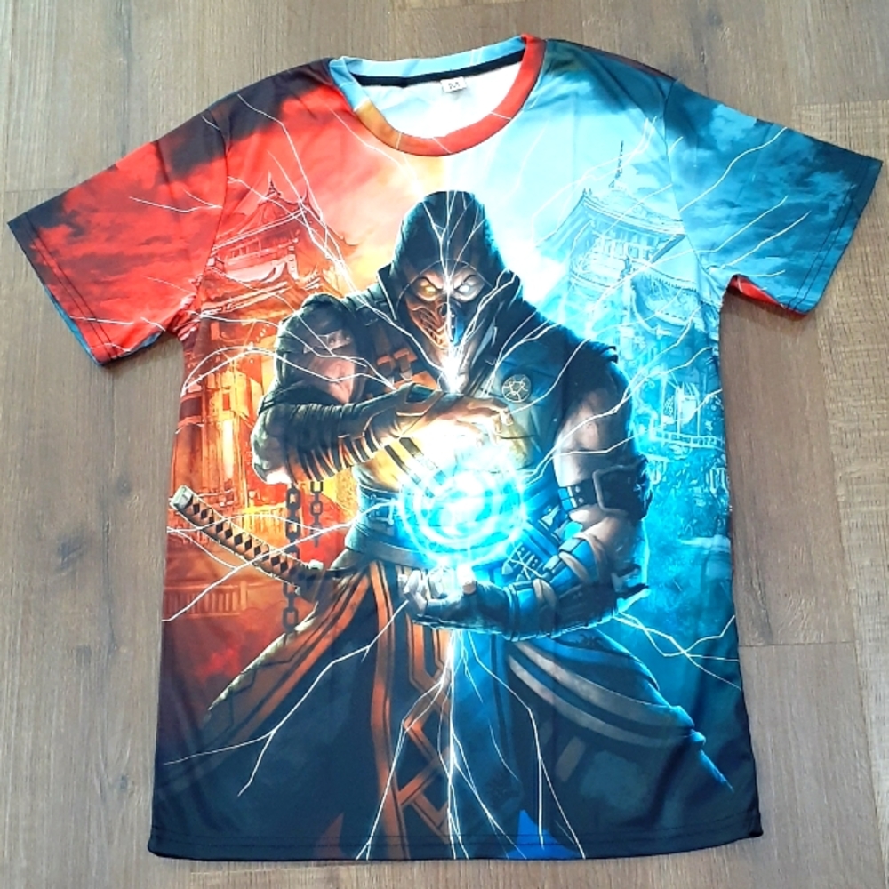 Large Scorpion Mortal Kombat Tshirt Cosplay